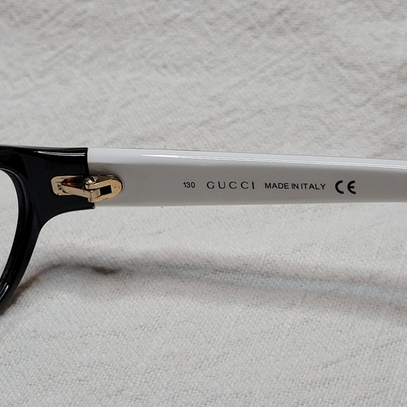 Gucci GG 2571 Black White and Gold Frame Only - Picture 8 of 11
